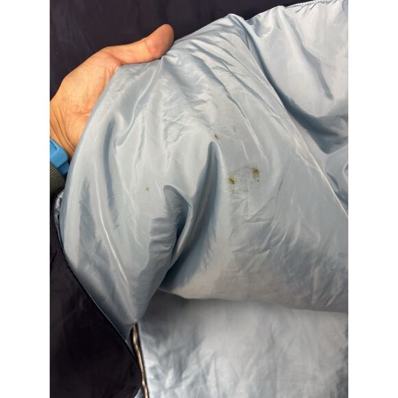 WOMENS PRADA Blue LONG NYLON PARKA HOODED SZ S/M 38 JACKET COAT PUFFY ART 29Y371 - Picture 6 of 11